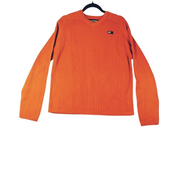 Abercrombie and Fitch Sweater Women's L Cotton Acrylic V Neck Long Sleeve Preppy - Picture 1 of 7